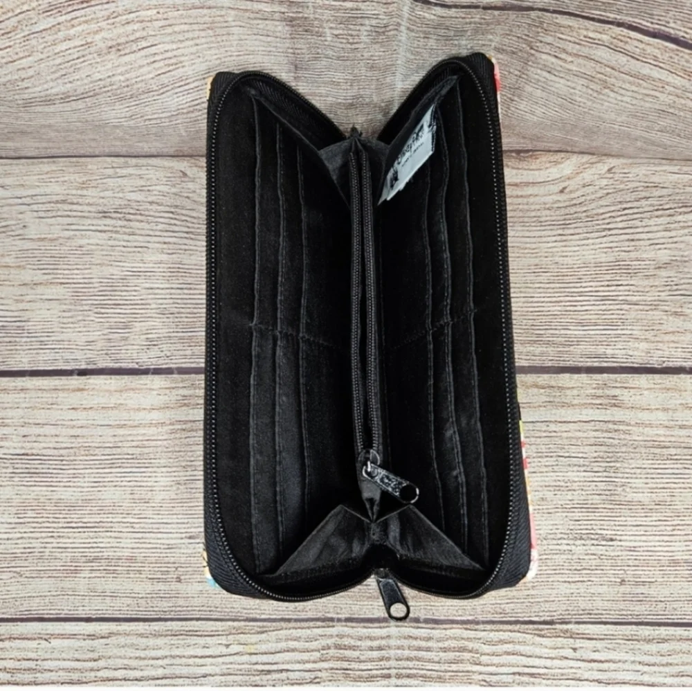Disney Parks retro characters clutch zip around wallet